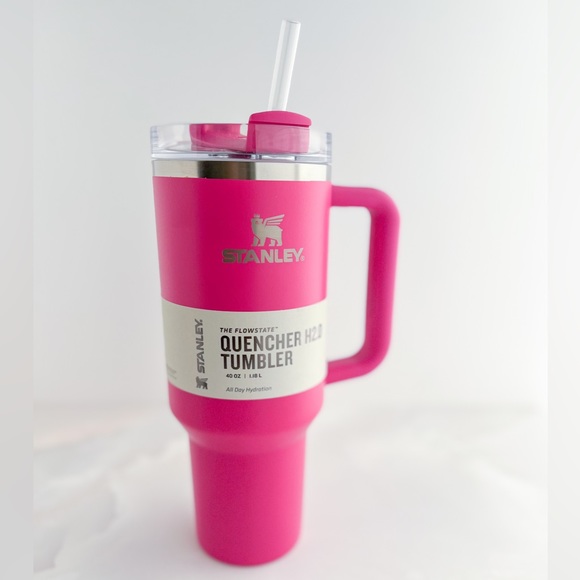 Hot Pink Stanley 40oz Tumbler Camelia NEW - Picture 7 of 9